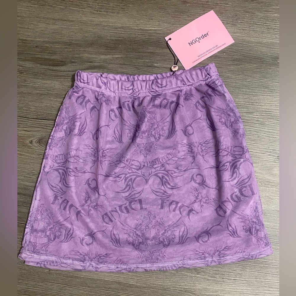NWT NGOrder Purple Angel Fate Mini Skirt